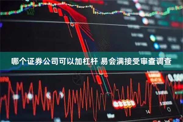 哪个证券公司可以加杠杆 易会满接受审查调查